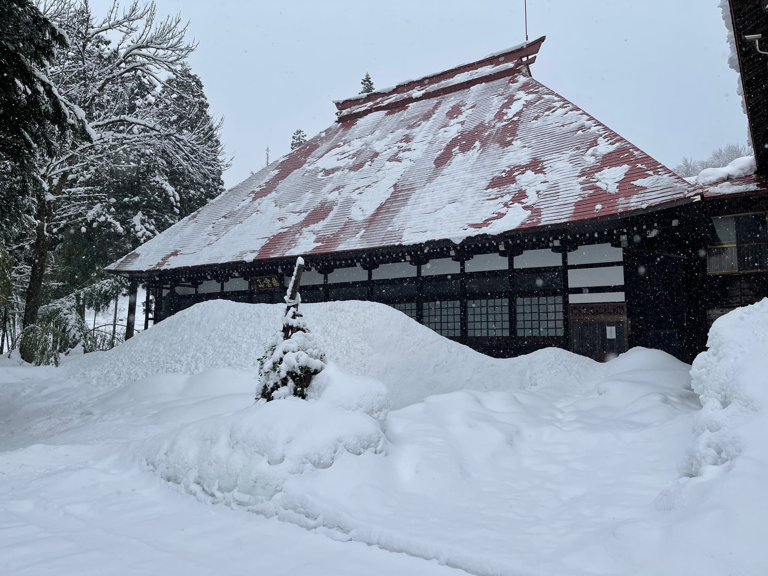 長福寺本堂冬景色